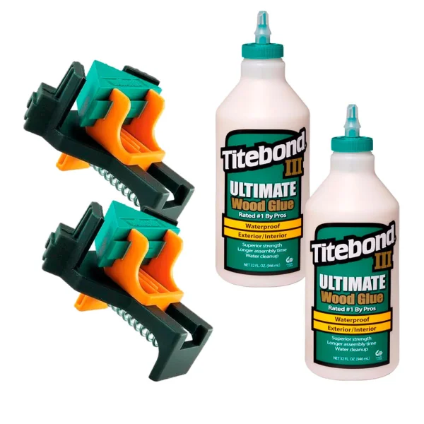 Kit 2 Sargentos Clip Angular 305100 Wolfcraft e 2 Colas Ultimate 946ml