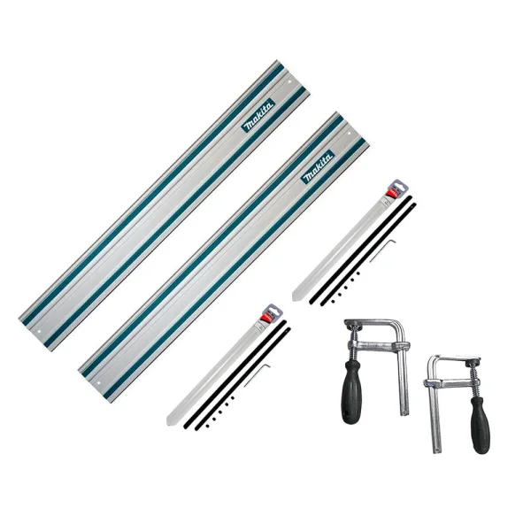 Kit 2 Trilhos de 1 Metro e 2 Conectores e 1 Conjunto Sargento Makita