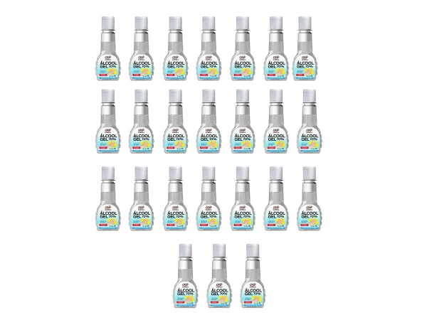 Kit 24 Unid Ácool Gel 70º Antisséptico e Higienizador de Mãos 100G Orbi