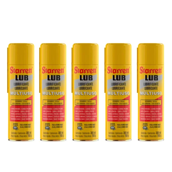 Kit 5 Lubrificantes Multiuso S-LUB300 Starrett