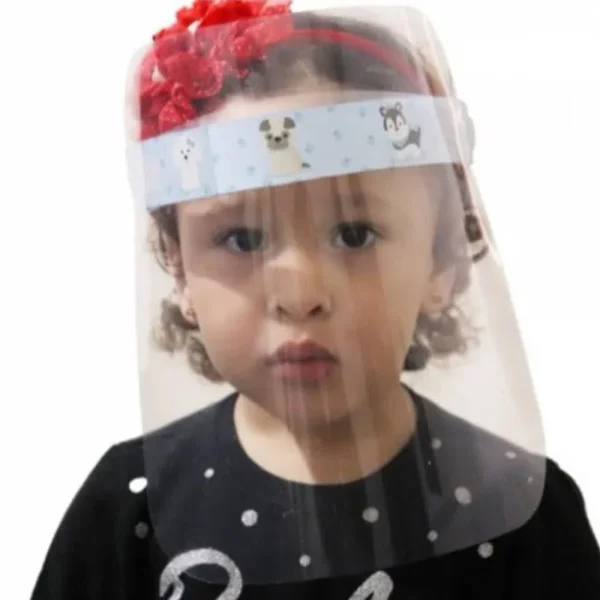 Kit 5 Máscaras Protetor Facial Family Personagens Visor Transparente Face Shield