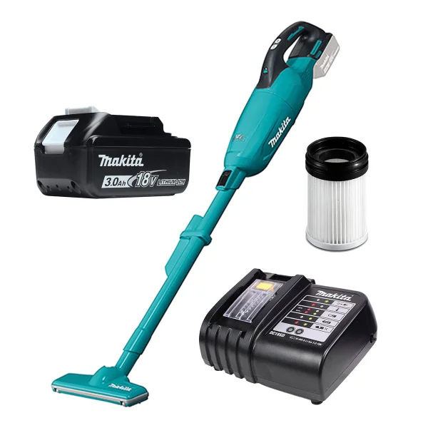 Kit Aspirador de Pó 18V DCL281FZ Makita e Bateria e Carregador e Filtro Hepa