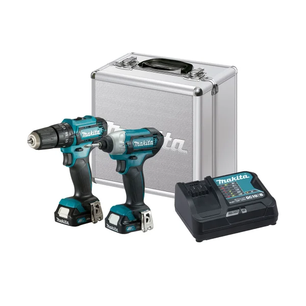 Kit Aspirador de Pó à Bateria CL106FDZW Parafusadeira Furadeira CLX228SAX Makita