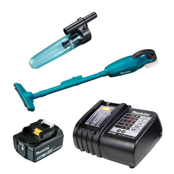 Kit Aspirador de Pó DCL180Z Makita e Bateria e Carregador e Conjunto de Ciclone