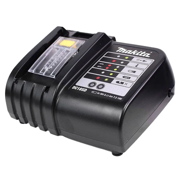 Kit Carregador de Bateria 14V a 18V DC18SD Makita e Bateria 18V 3.0Ah