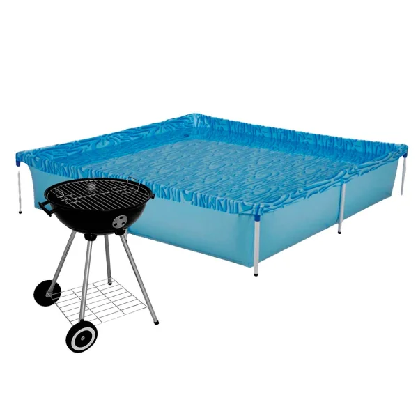 Kit Churrasqueira à Bafo Guarapari 003052 e Piscina 1500 Litros 001003 Mor