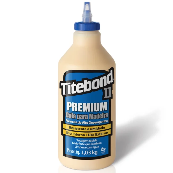 Kit Cola para Madeira II Premium 946 ml e Pincel de Silicone Titebrush Titebond