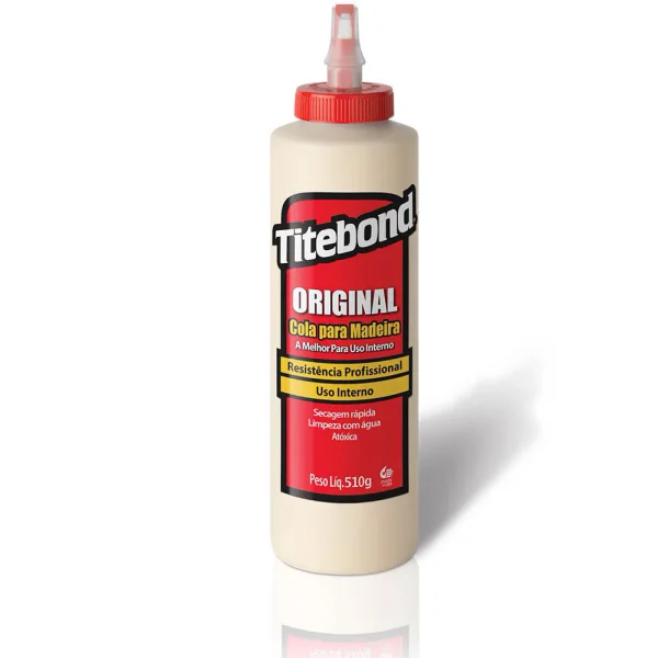 Kit Cola para Madeira Original Wood Glue 473 ml e Pincel de Silicone Titebrush