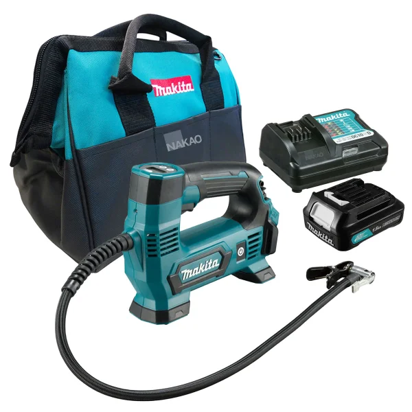 kit Compressor à Bateria MP100DZ Makita e Bateria e Carregador e Bolsa