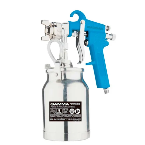 Kit Compressor de Ar 50L CP8550 Tekna e Pistola de Pintura G1184 Gamma