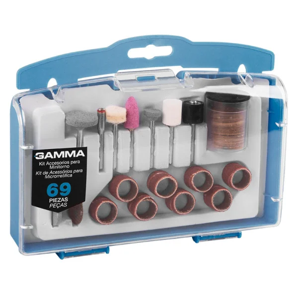 Kit de Acessórios para Microrretífica com 69 Peç G19504AC Gamma