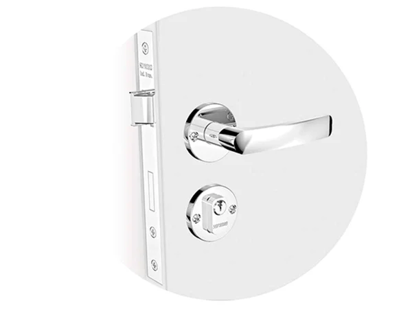 Kit Fechadura Pali Reta Cromado ROS23 e Banheiro e Externa e Interna Soprano