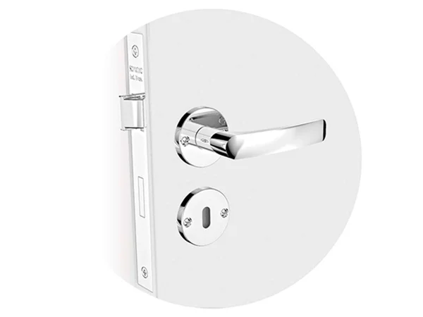 Kit Fechadura Pali Reta Cromado ROS23 e Banheiro e Externa e Interna Soprano