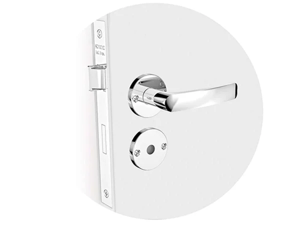 Kit Fechadura Pali Reta Cromado ROS23 e Banheiro e Externa e Interna Soprano