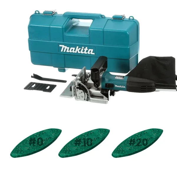 Kit Fresadora de Junção 4Pol 710W PJ7000 Makita e Biscoitos
