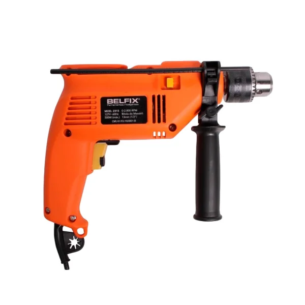 Kit Furadeira de Impacto 500W Belfix e Maleta com Acessórios e Bits e Brocas 110 Volts