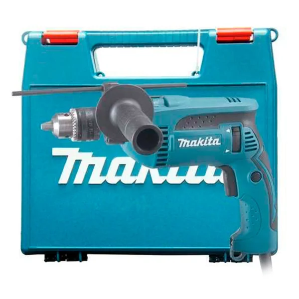 Kit Furadeira de Impacto 760W HP1640K Makita e Jogo de Brocas para Metal