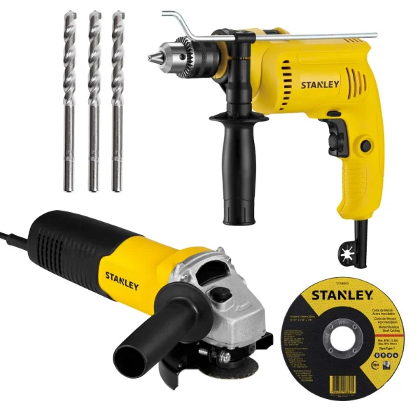 Kit Furadeira de Impacto e Esmerilhadeira SHG6070KA 700W Stanley
