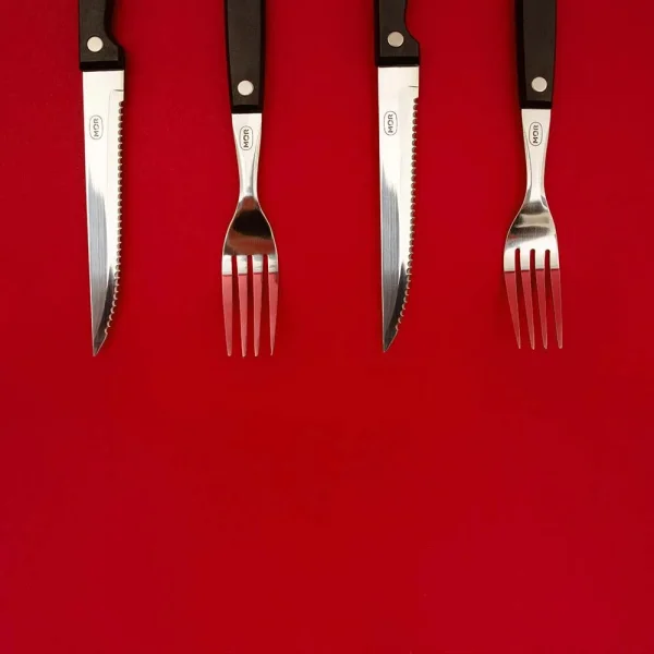 Kit Garfo e Faca 3916 Mor 8 Peç