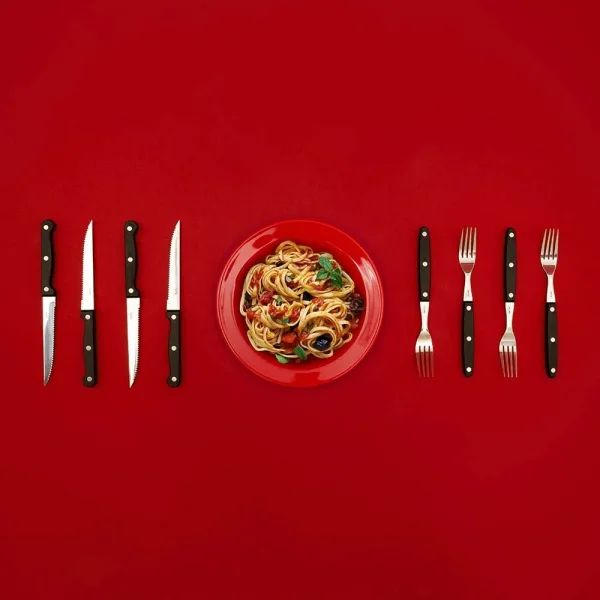 Kit Garfo e Faca 3916 Mor 8 Peç