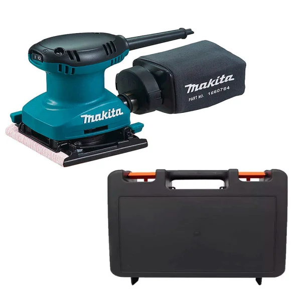 Kit Lixadeira Orbital 180 Watts BO4557 Makita e Maleta para Ferramentas