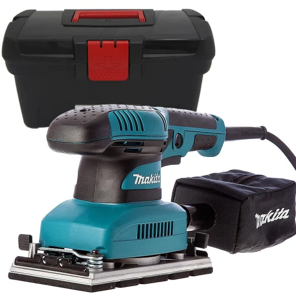 Kit Lixadeira Orbital 190 Watts BO3710 Makita e Caixa de Ferramentas 12 Pol