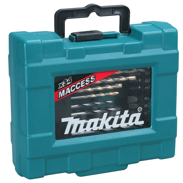 Kit Maleta com Brocas para Metal e Madeira e Alvenaria e Acessórios 34 Peç D-36980 Makita