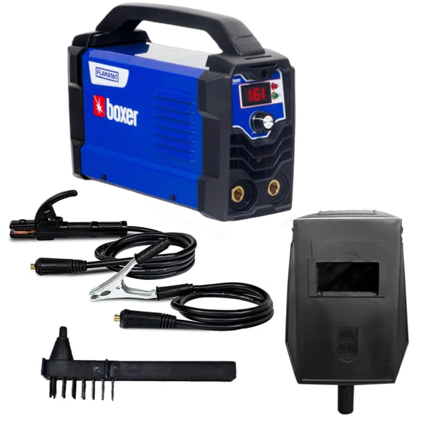 Kit Máquina de Solda Inversora Flama161 Boxer Máscara 2Esquadros Magnéticos12Kg