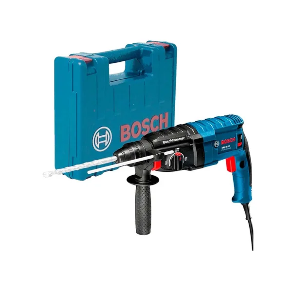 Kit Martelete Rotativo e Perfuração 820W Bosch e Brocas e Ponteira e Talhadeira