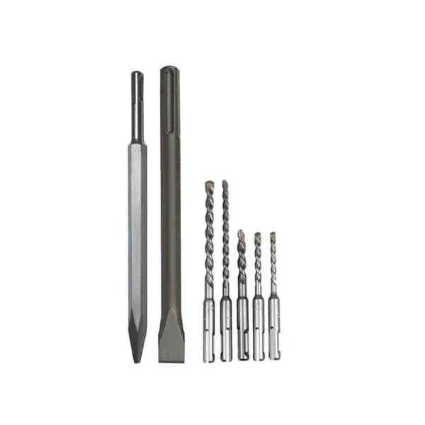 Kit Martelete Rotativo e Perfuração 820W Bosch e Brocas e Ponteira e Talhadeira