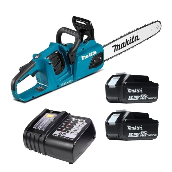 Kit Motosserra 35cm à Bateria 36V DUC353Z Makita e 2 Baterias 18V e Carregador