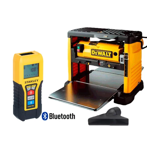 Kit Plaina Desengrosso Portátil DW733 DeWalt e Trena Medidor a Laser 30 Metros 220 Volts