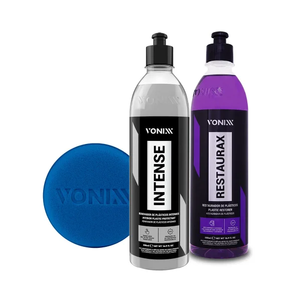 Kit Restaurador de Plásticos Restaurax 2009015 Vonixx e Aplicador e Revitalizador