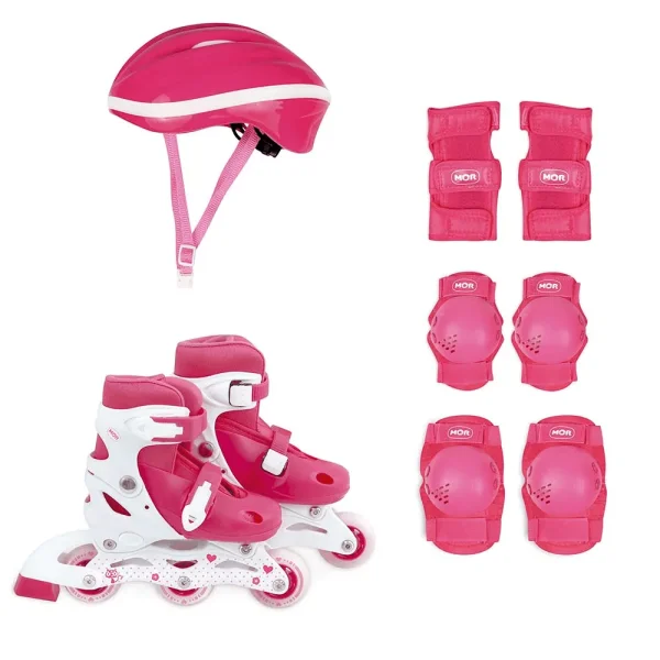 Kit Roller Tamanho P 30 até 33 Roller e Joelheira e Capacete Mor