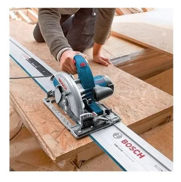 Kit Serra Circular 180mm 1.800 Watts GKS 65 GCE Bosch e Trilho de 80cm FSN 800 220 Volts