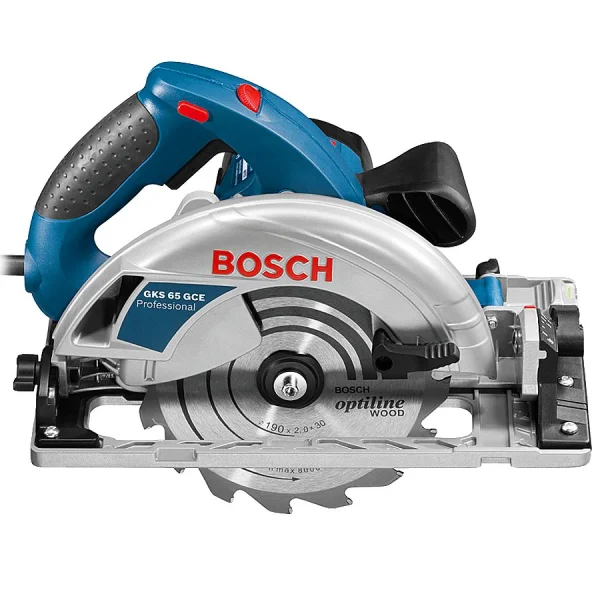 Kit Serra Circular 190mm GKS 65 GCE e Sargentos para Trilho e Trilho 110cm Bosch 220 Volts