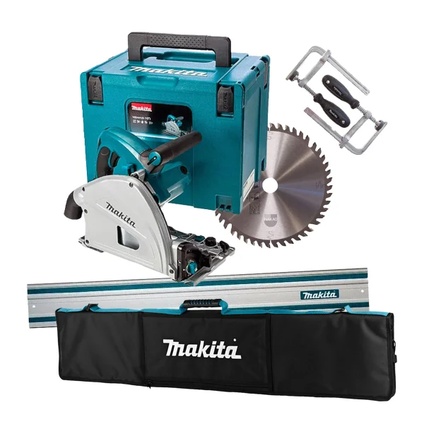 Kit Serra Circular de Trilho SP6000J Makita e 2 Sargentos e Trilho 1M e Bolsa