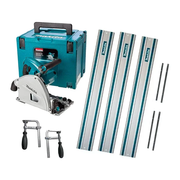 Kit Serra Circular Maleta SP6000J Makita e 3Trilhos 1m e 2Conectores e Sargentos