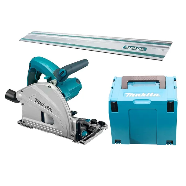 Kit Serra Circular SP6000 Makita e 1 Maleta Mak-Pac e 1 Trilho de 1.4 metros