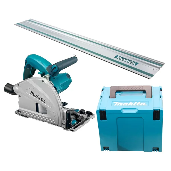 Kit Serra Circular SP6000 Makita e 1 Maleta Mak-Pac e 1 Trilho de 3 metros