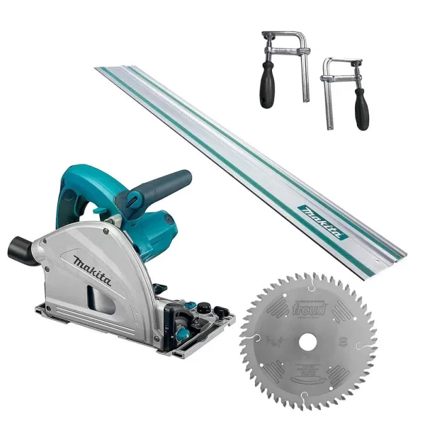 Kit Serra Circular SP6000 Makita e 1Trilho 1.5m e 2 Sargentos e 1 Disco de Serra