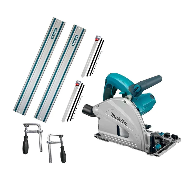 Kit Serra Circular SP6000 Makita e 2 Trilhos 1 metro e 2 Conectores e Sargentos