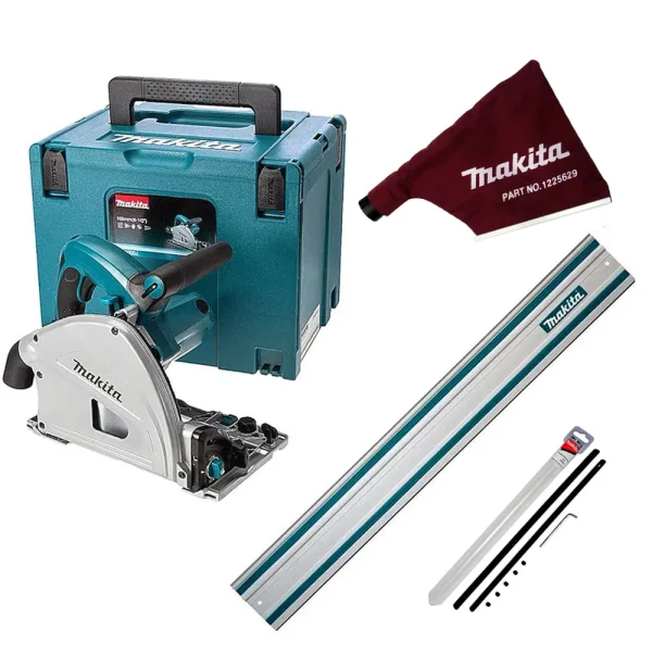 Kit Serra Circular SP6000J Makita e Trilho 1.9 metros e Conector e Coletor