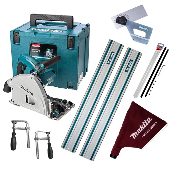 Kit Serra Circular SP6000J Makita Trilhos1m Conector Sargentos Coletor Conj Âng