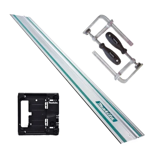 Kit Serra Mármore com Coletor de Pó 4100KB Makita e Base e Sargentos Trilho 1.5M