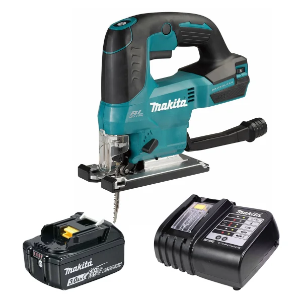 Kit Serra Tico Tico à Bateria DJV184Z Makita e Bateria 18V 3.0Ah e Carregador