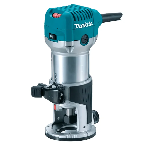 Kit Tupia com Bases 6mm 710 Watts Makita e Conjunto de Fresas para Madeira NKF