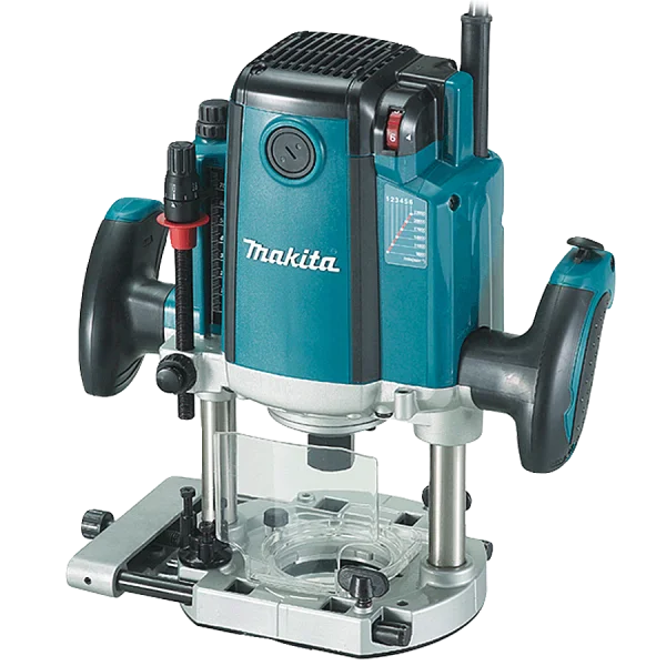 Kit Tupia de Coluna 12mm 1650W RP2301FC Makita 110V + Kit de 6 Fresas para Madeira 1/4