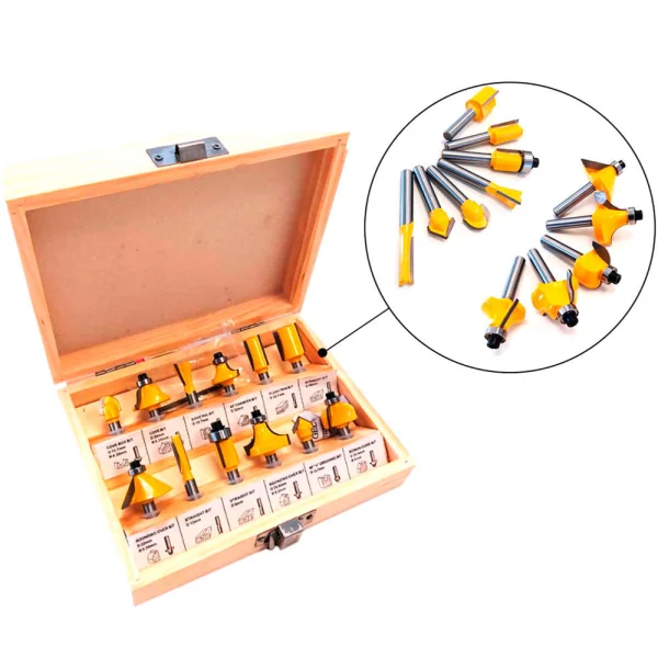 Kit Tupia GKF 550 Watts Profissional Bosch e Cj de Fresas para Madeira NKF