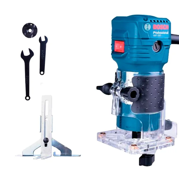 Kit Tupia GKF 550 Watts Profissional Bosch e Cj de Fresas para Madeira NKF